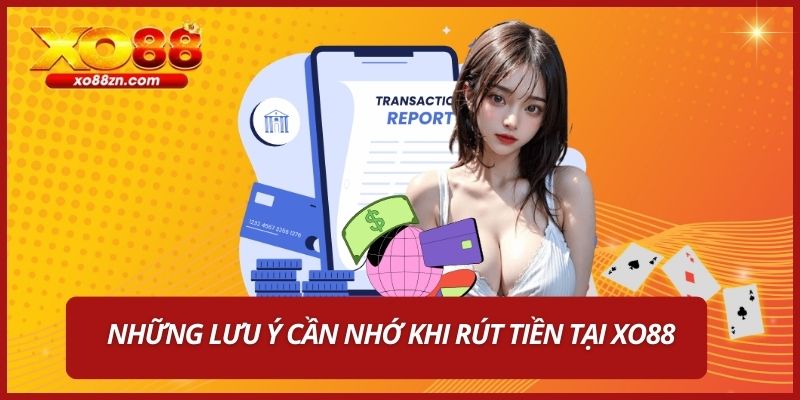 Những lưu ý cần nhớ khi rút tiền tại XO88
